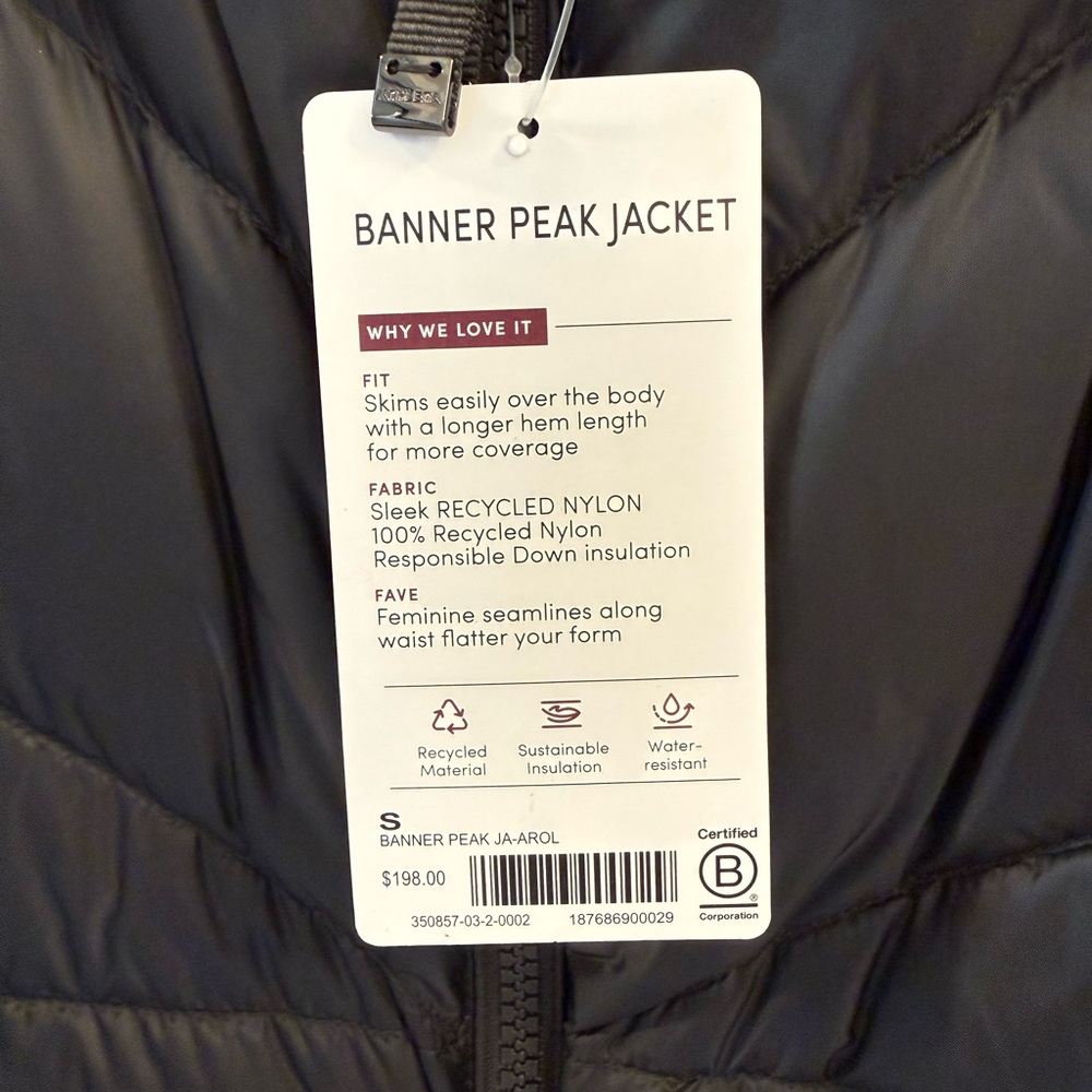 Athleta Steel Gray Quilted Packable Puffer Jacket - Picture 2 of 4